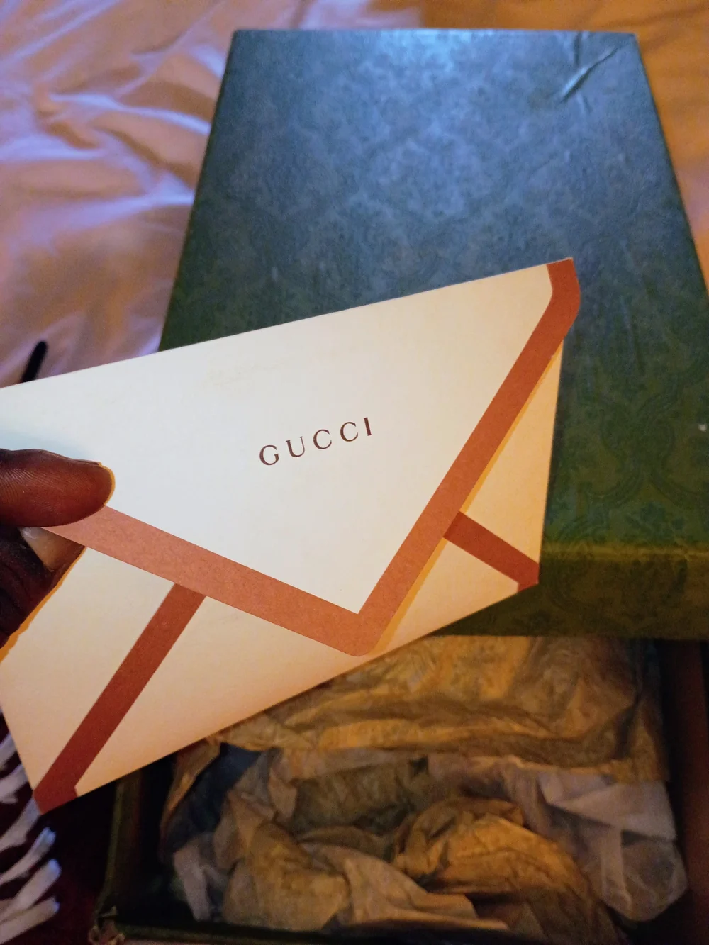 Gucci Mens Red Leather Low-Top Sneakers